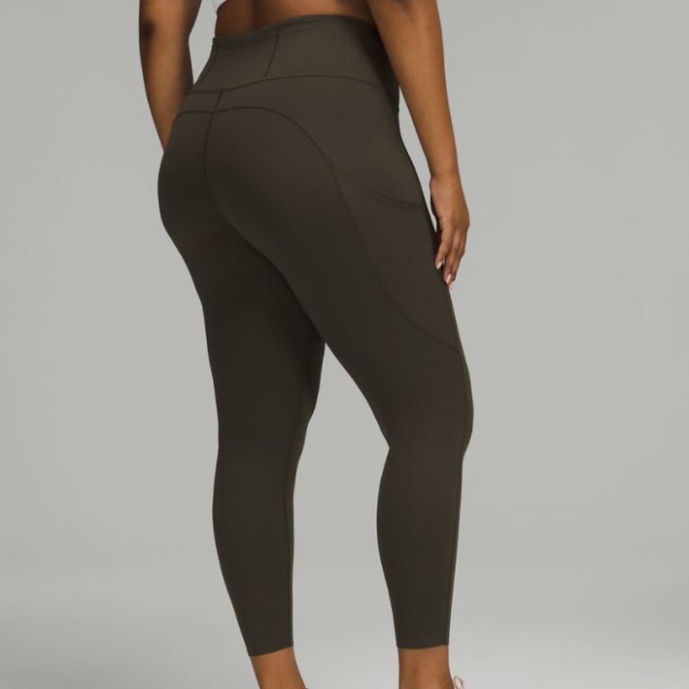 Fast and Free Dark Olive lululemon leggings